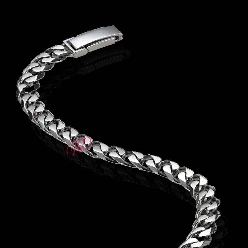 950 Platinum Mens Miami Cuban Chain Width 5 MM Necklace Length 20 Inches
