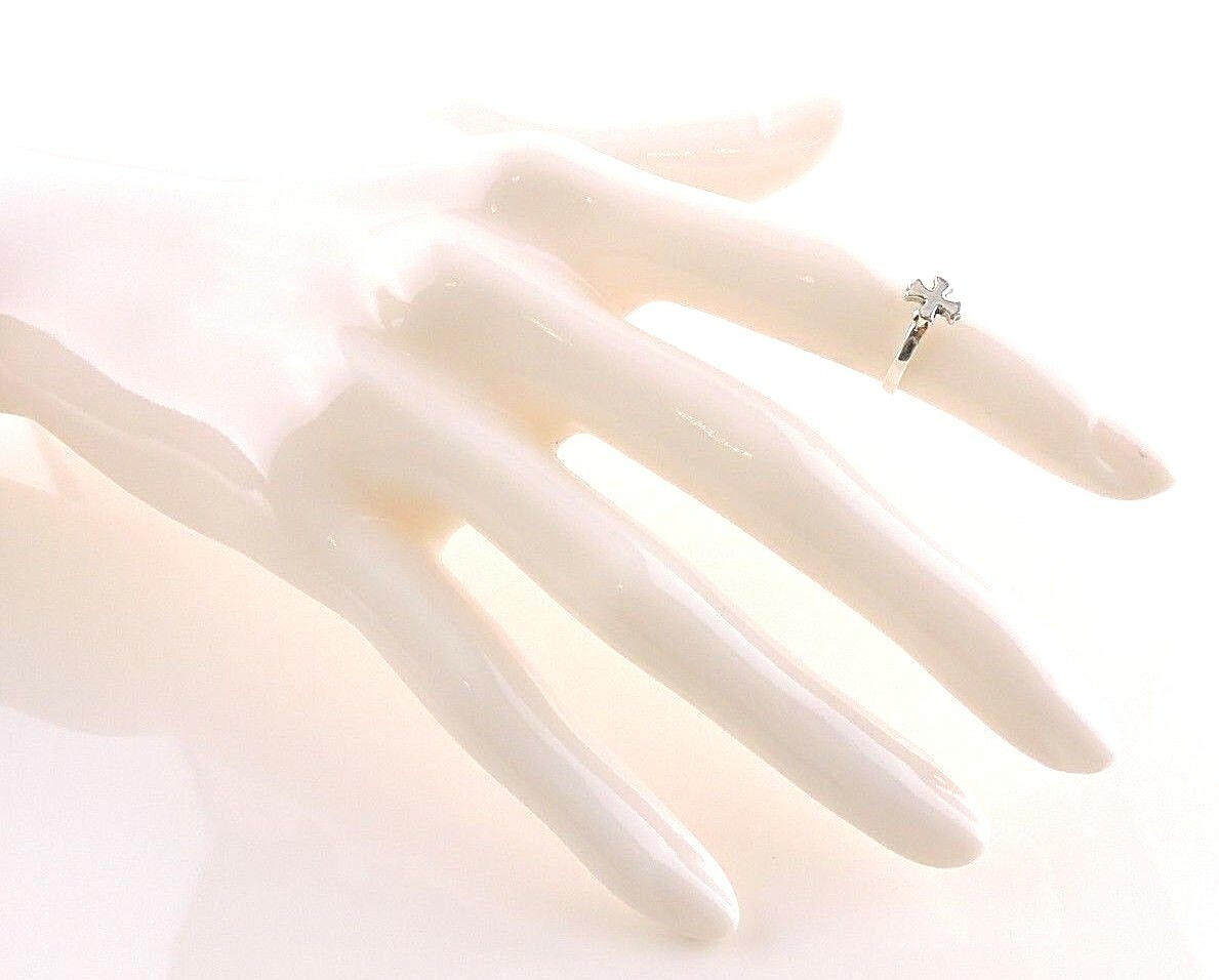 Size 4 Adjustable Sterling Silver Cross Toe – Midi Ring