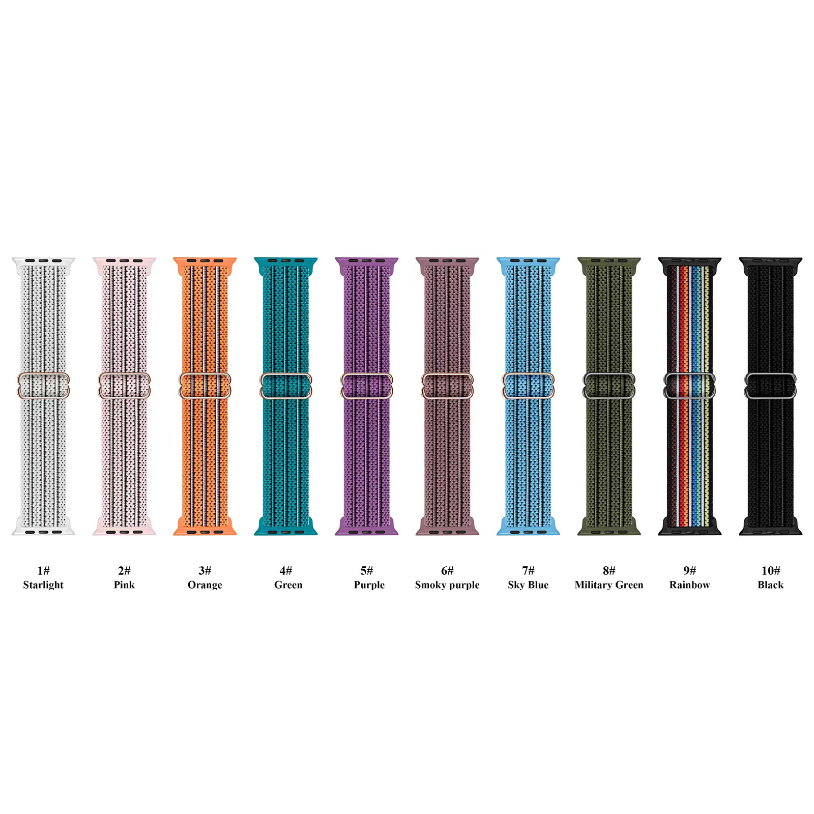 Nylon Mesh Watch Band For Apple iWatch Series 9 8 7 6 5 4 3 2 1 SE Ultra Ultra 2