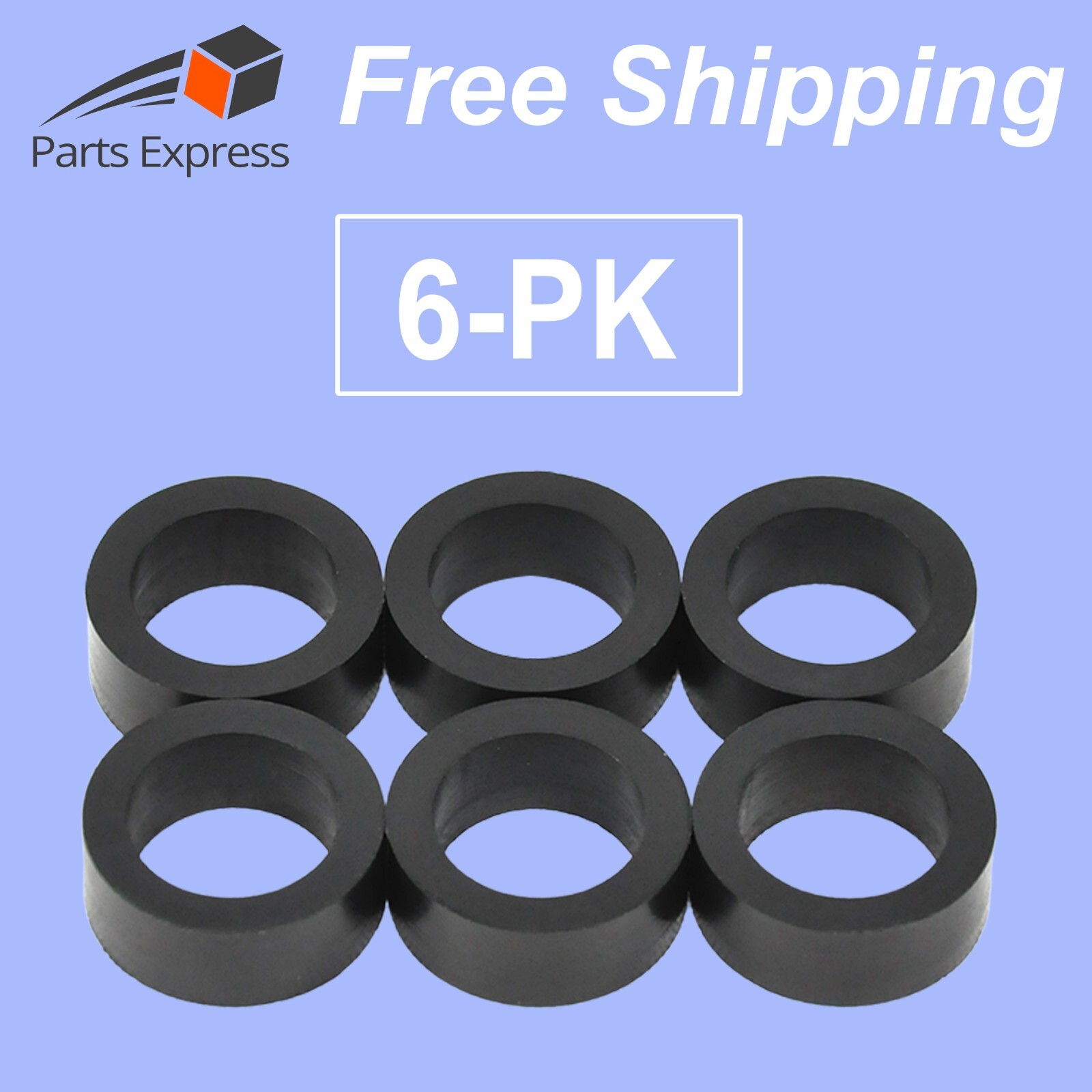[6-PK] Steamer Rubber Washer Gaskets Parts for 5/8″ OD Boiler Sight Gauge Glass
