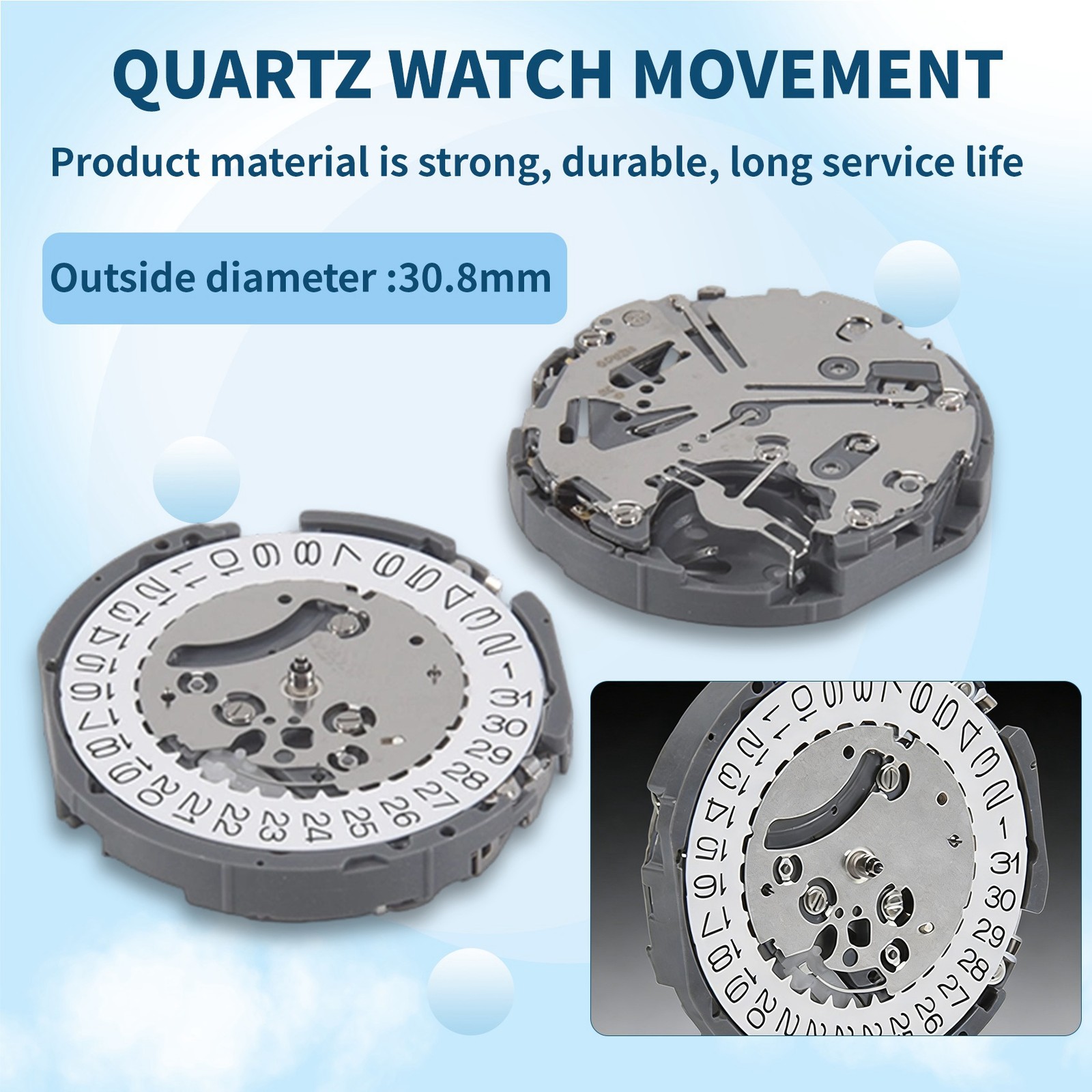 VK63 Quartz Watch Movement Date 3 O’Clock Chronograph Watch Movement with4827