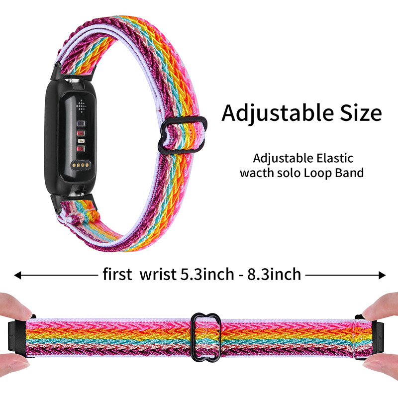 For Fitbit Inspire 3 Replacement Sports Band Woven Nylon Elastic Strap Band