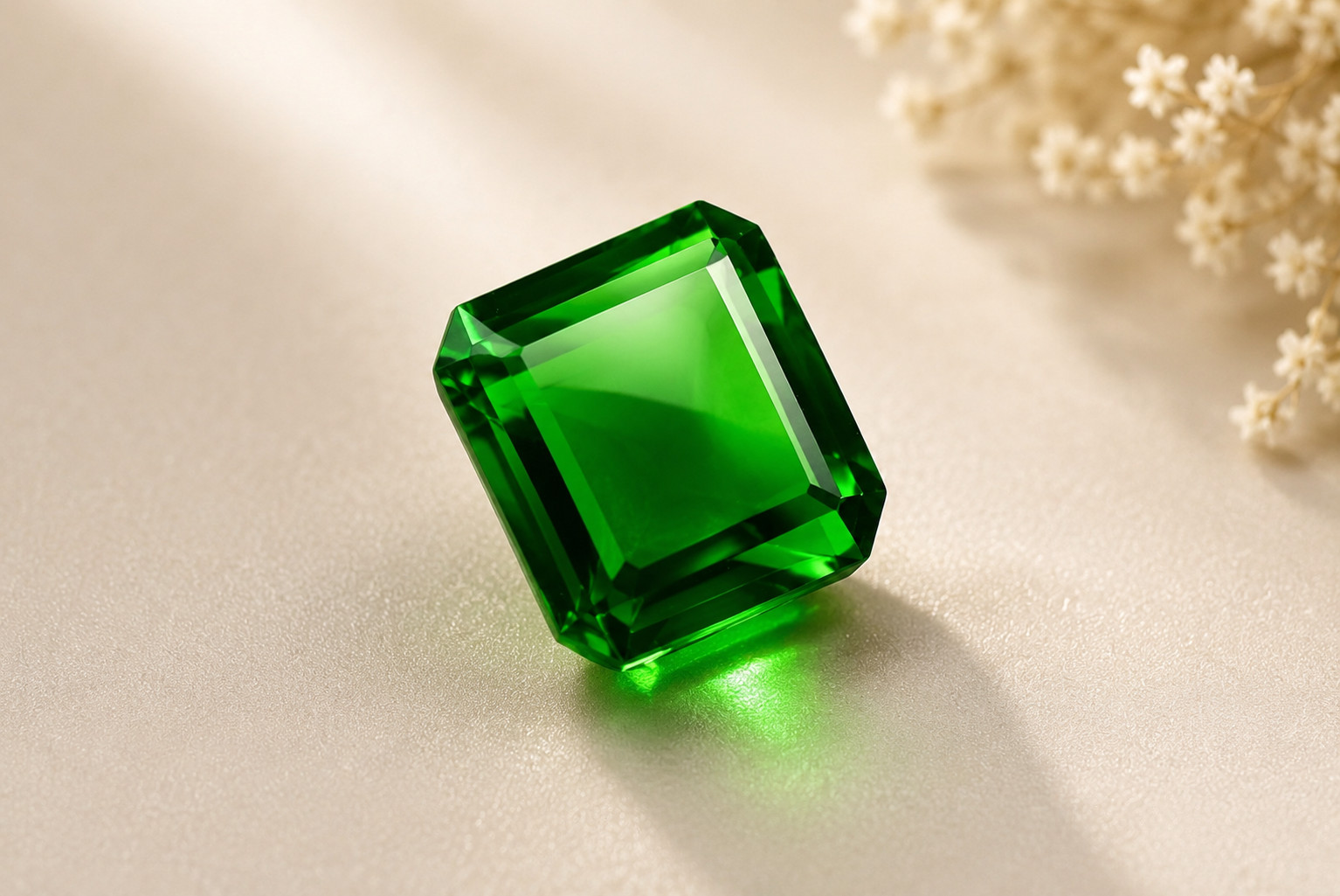 220CT Natural Green Garnet Cube Kenya Geometric Gemstone Certified 29x24x29mm