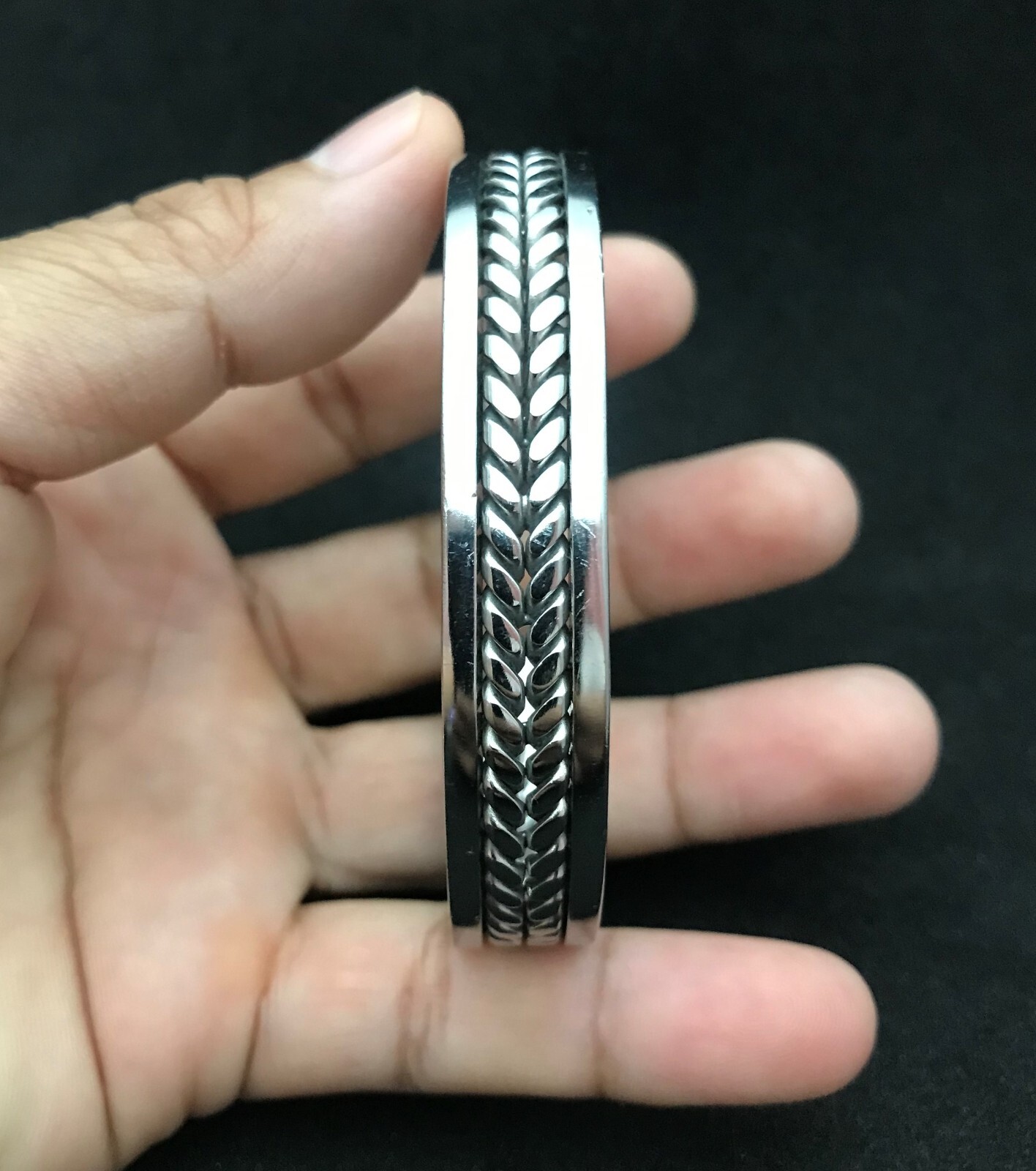 Bracelets Bangle Handmade Stainless Steel welding wire Silver Color #20