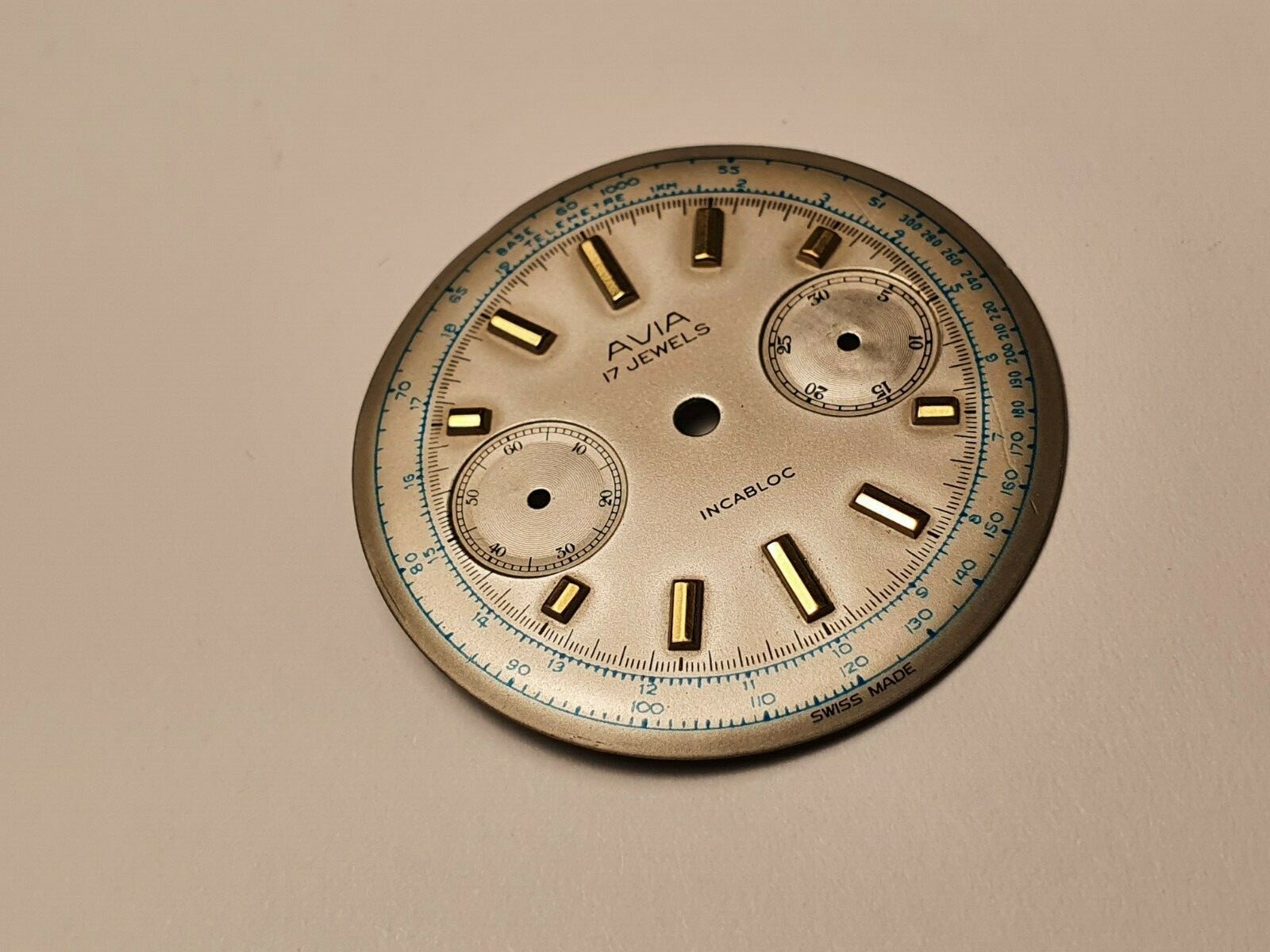 vintage Chronograph Avia watch dial only 1x