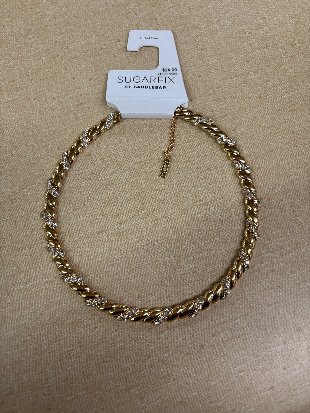 Sugarfix By Baublebar Gold Toned Necklace With Rhinestones New