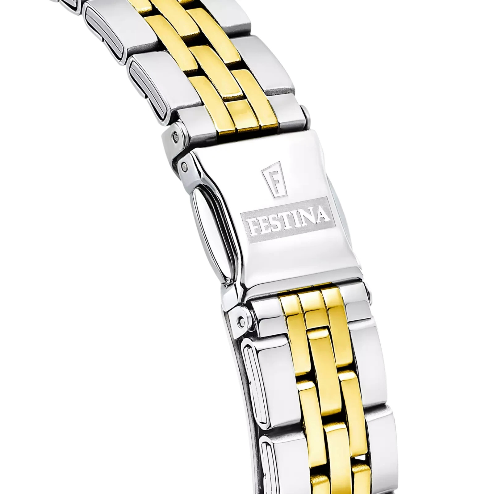Festina F168683 Women Silver Glod Stainless Steel Blue Dial Analog Watch 32.5 mm