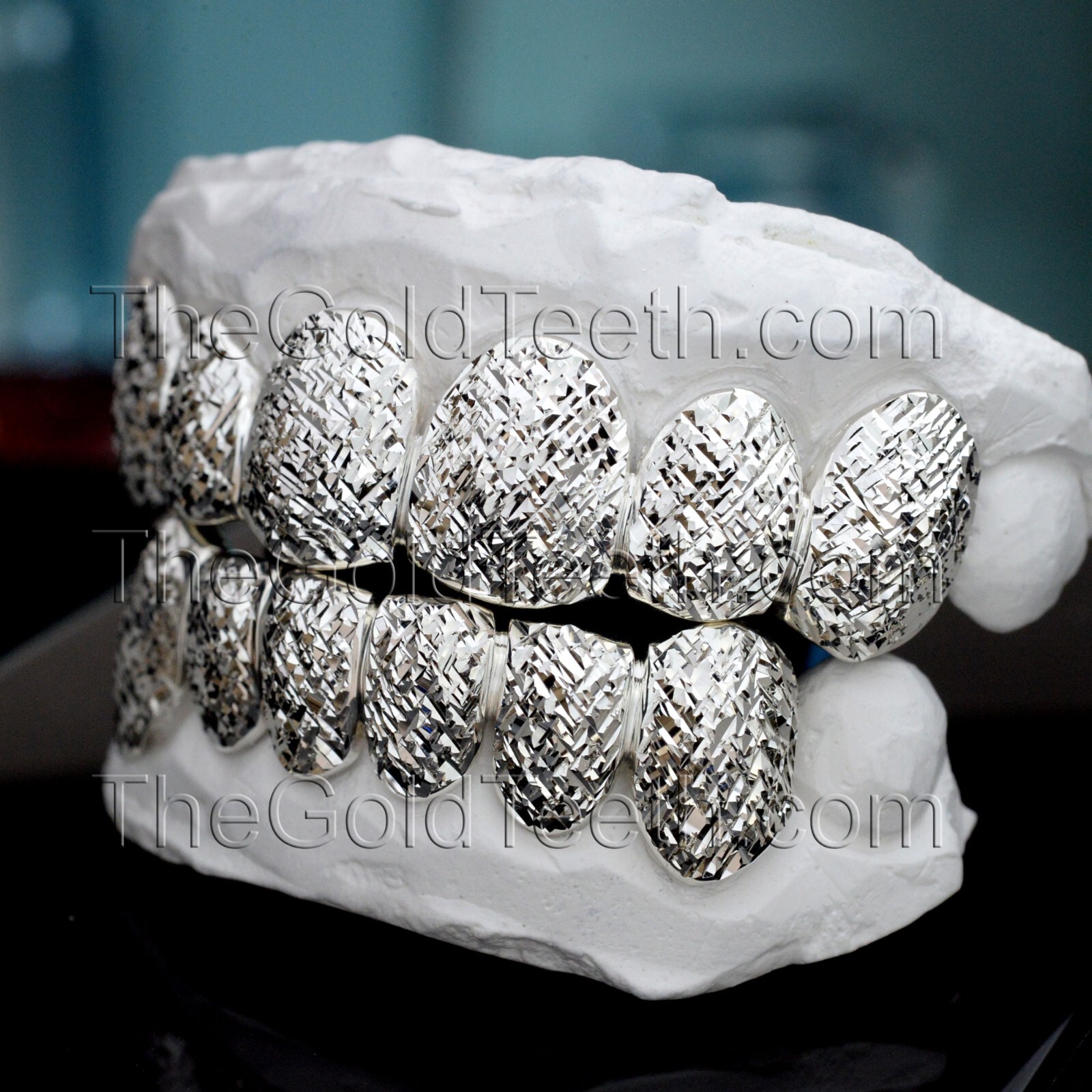 Custom Grillz .925 Sterling Silver Trillion Cut Handmade Real Grill Teeth