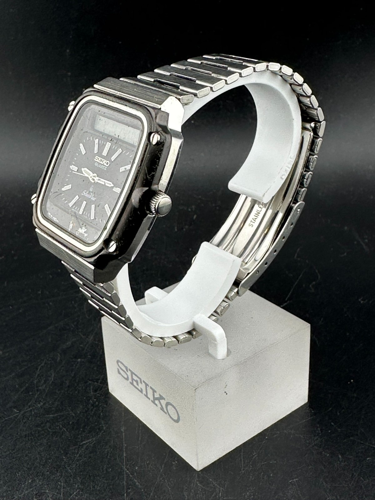 Seiko SilverWave Ana-Digi Men’s Black Dial Chrono Alarm Day Date 35mm H357-5120