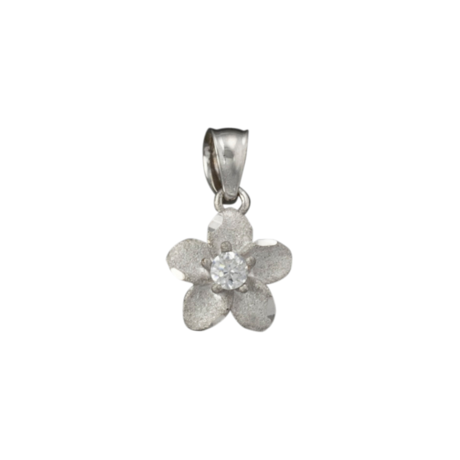 Radiant Bloom Pendant 14K Gold 0.5g Fine Jewelry Plumeria Flower Free Shipping
