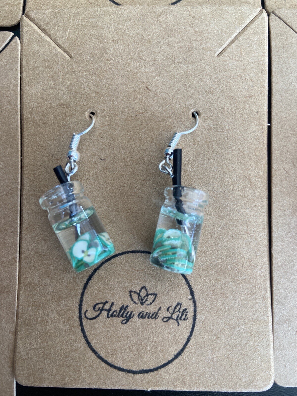 Fruit Water Boba Tea Bubble Tea Charm Novelty Earrings 12 Variations Available