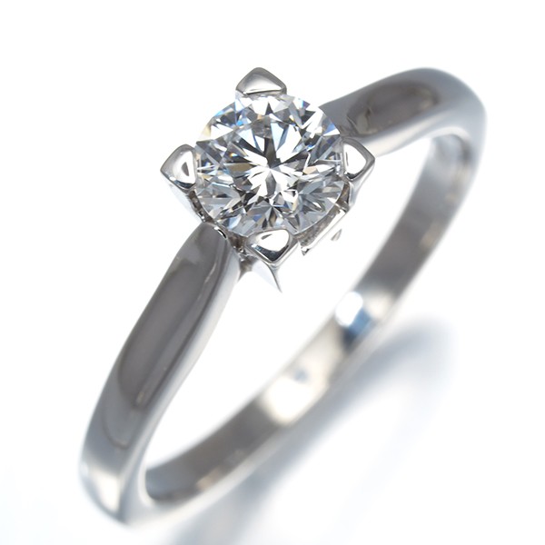 Auth HARRY WINSTON Ring Diamond 0.53ct D VVS1 EX HW US6-6.25 950 Platinum