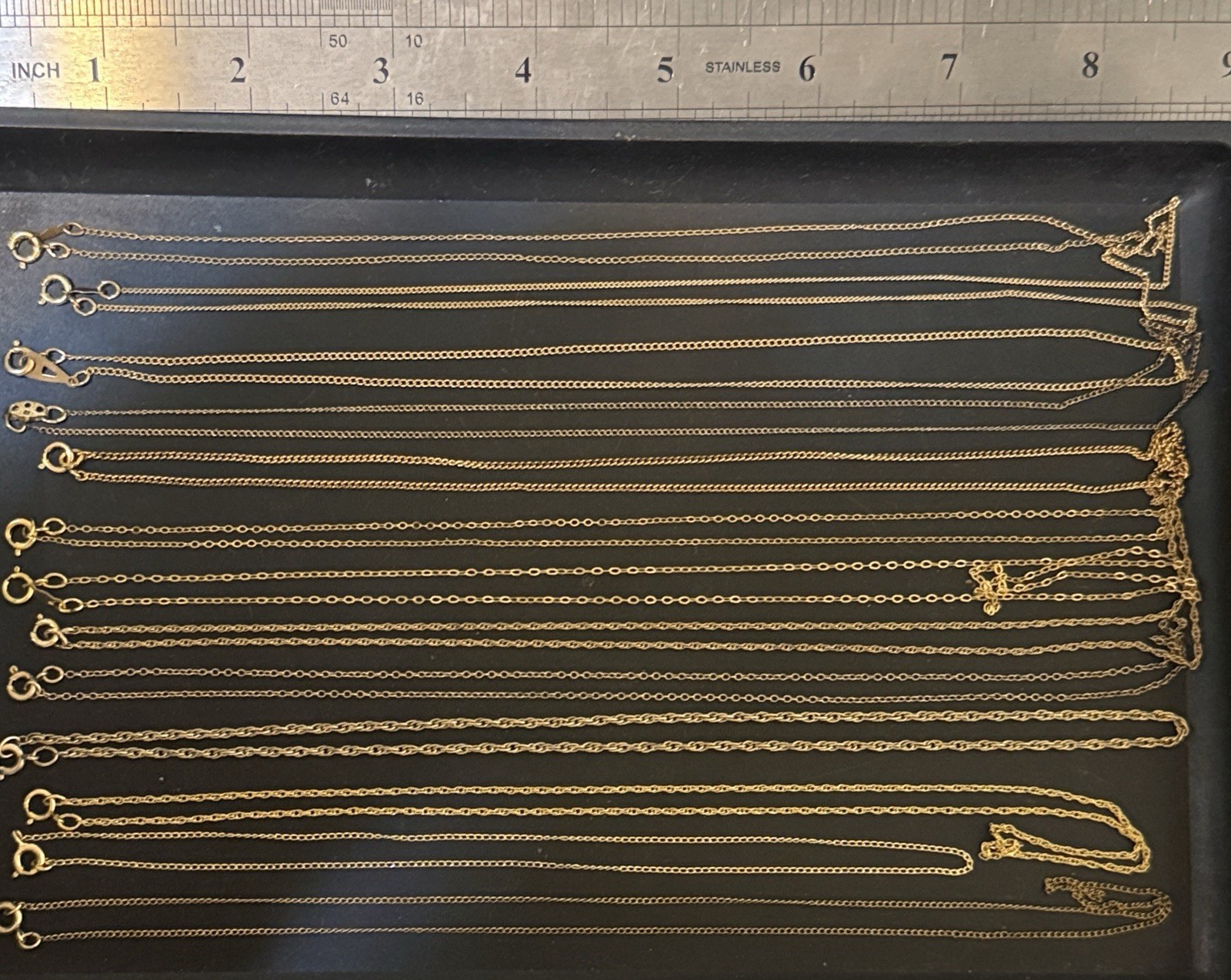 LA Vintage 1/20 12K & 14K GOLD-FILLED Resal Wear Fine Fancy Necklace (LOT OF 13)