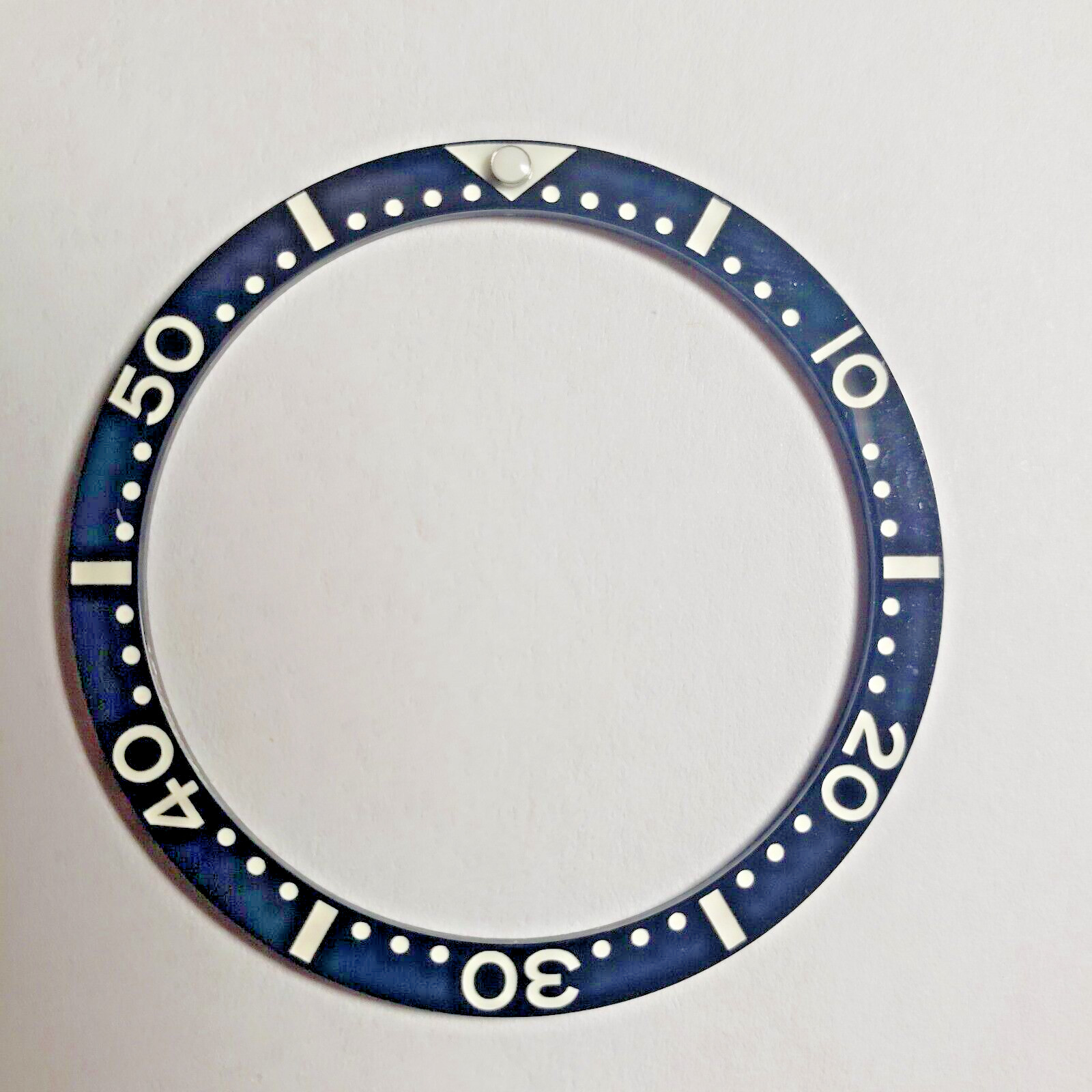 BLACK CERAMIC 38mm FULL LUME FLAT BEZEL INSERT for SEIKO With Pip