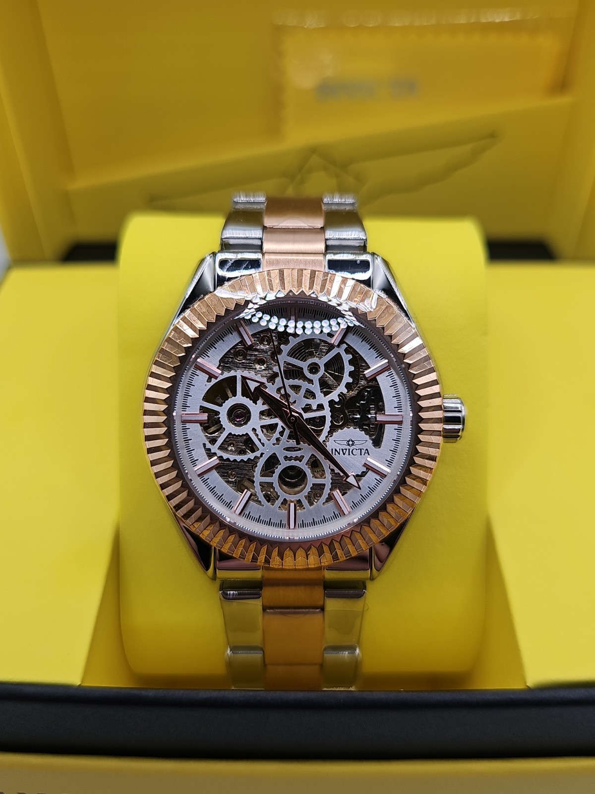 Retail $419.00 Invicta Objet D Art Automatic Watch Skeleton Dial 43mm 69763