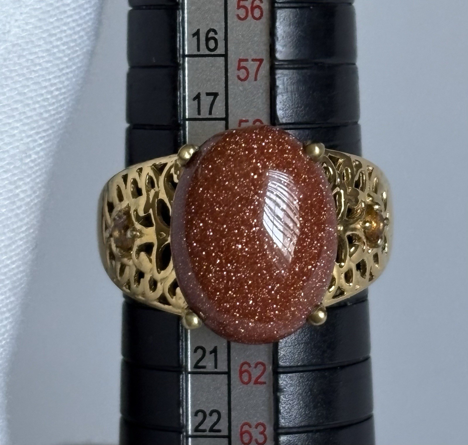 KARIS STS Ring Lot Assorted Gemstones 6 Rings Gold Bond & Platinum Bond STUNNING