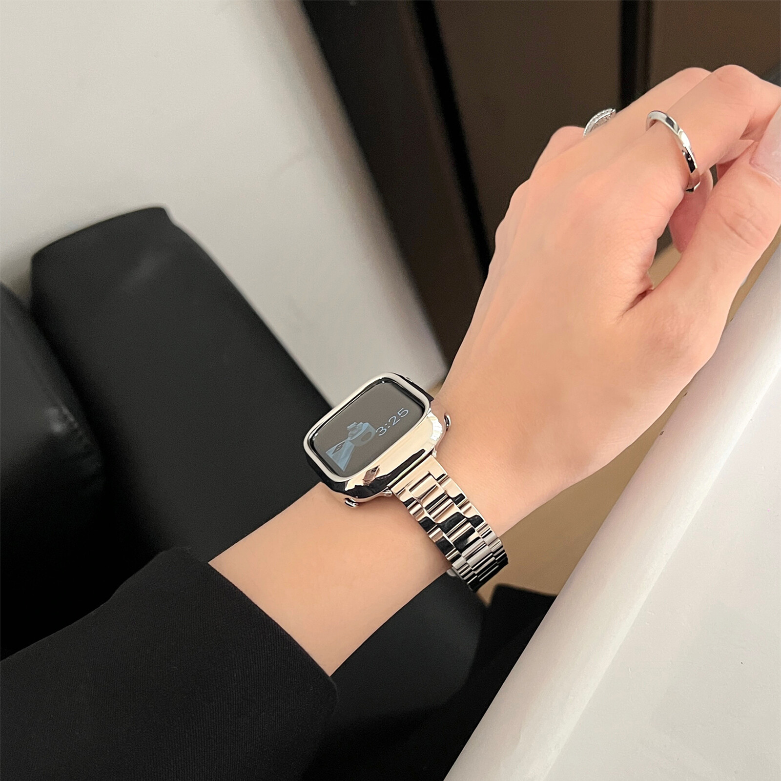 Thin Stainless Steel Metal Band For iWatch Ultra SE Series 10/9/8/7/6/5/4/3/2/1