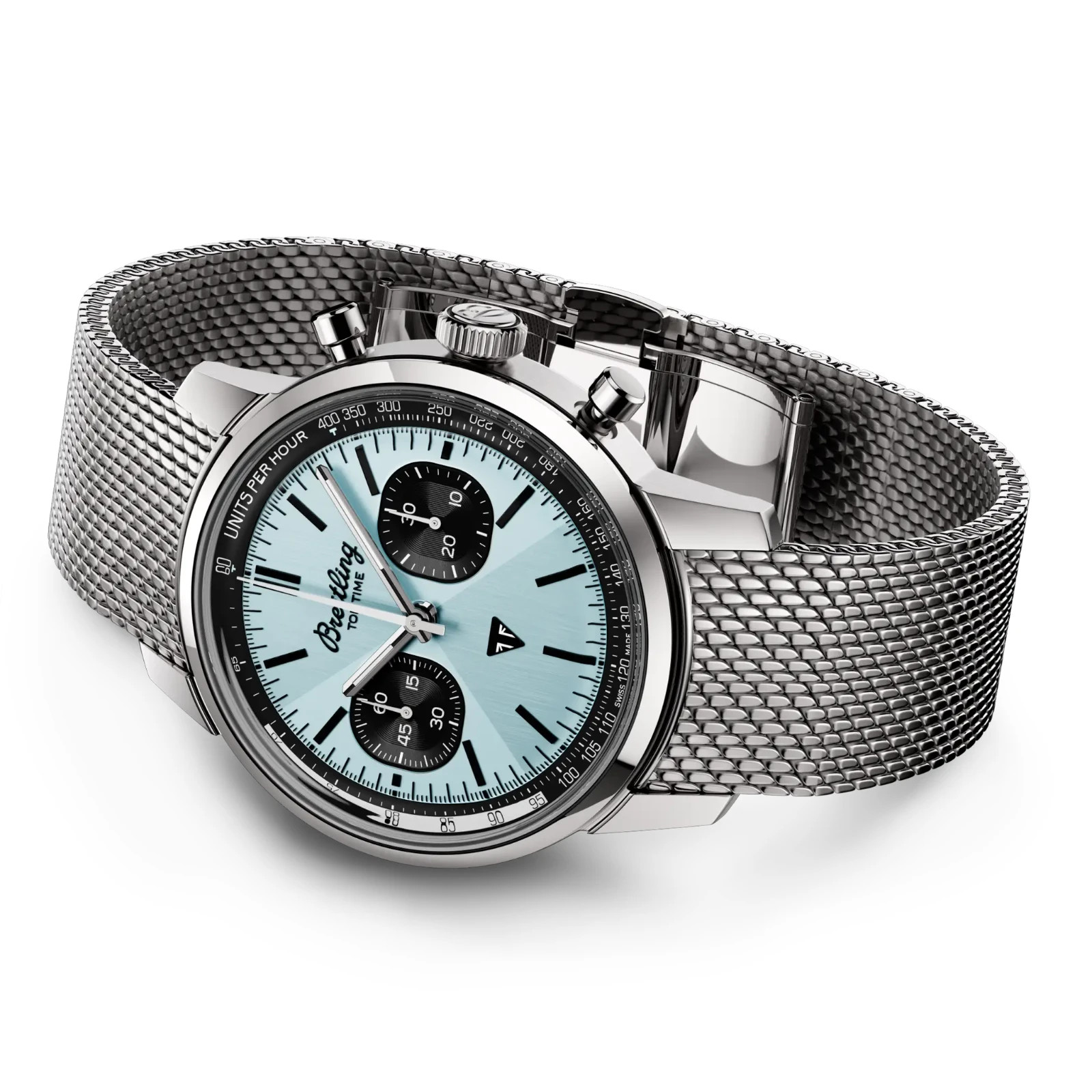 Breitling Top Time B01 Triumph 41 Ice Blue Dial Steel Watch AB01764A1C1A1