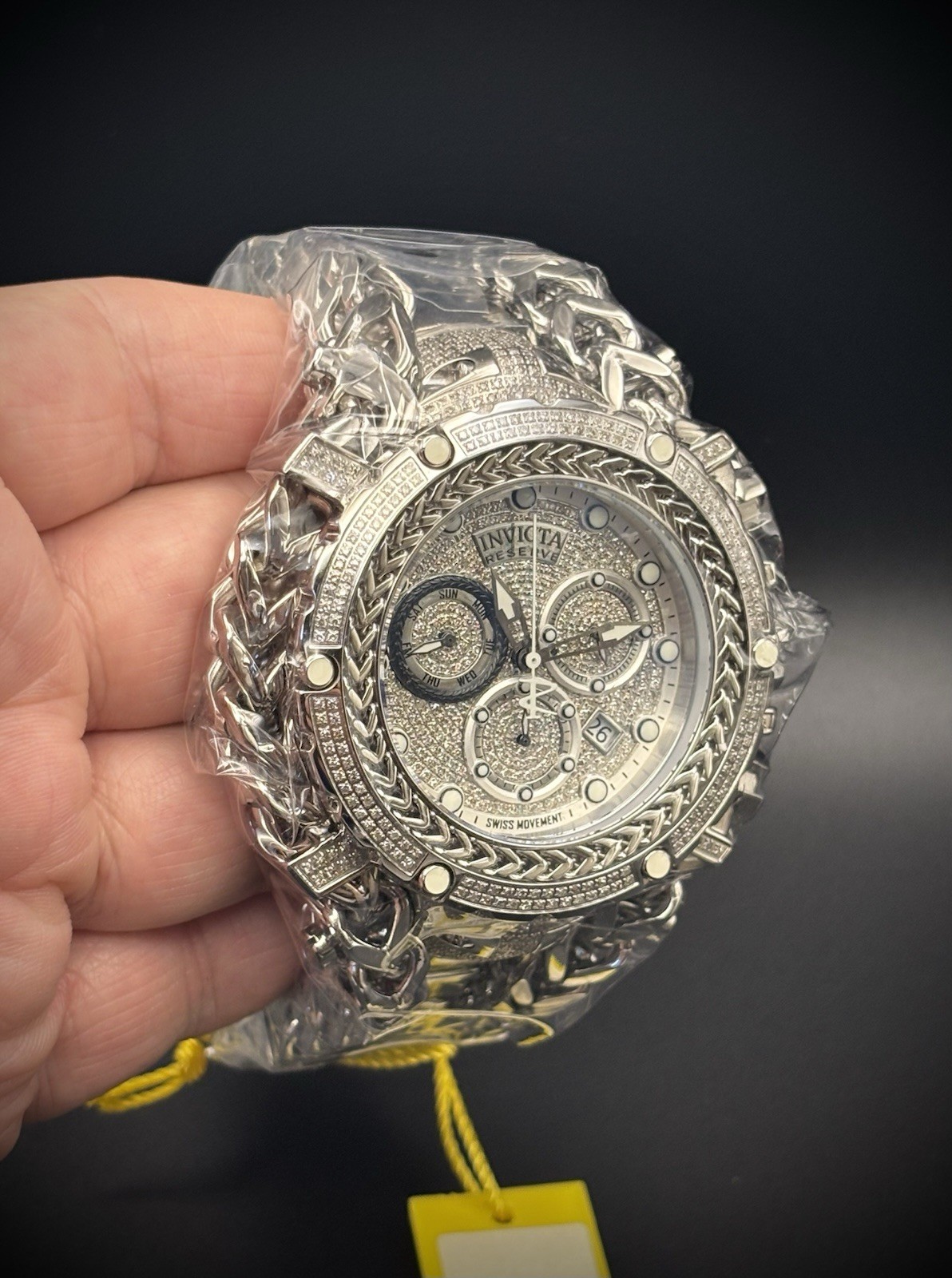 Invicta Reserve Gladiator 2.92ct Genuine Diamond 61mm Wristwatch. NEW