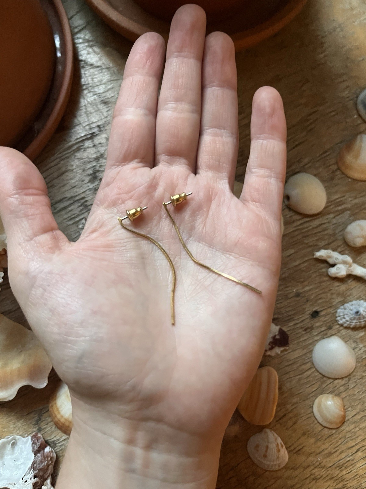 Dangly Gold Studs