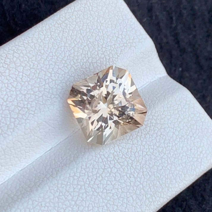 6.80 Carat Natural Golden Topaz Asscher Cut From Pakistan