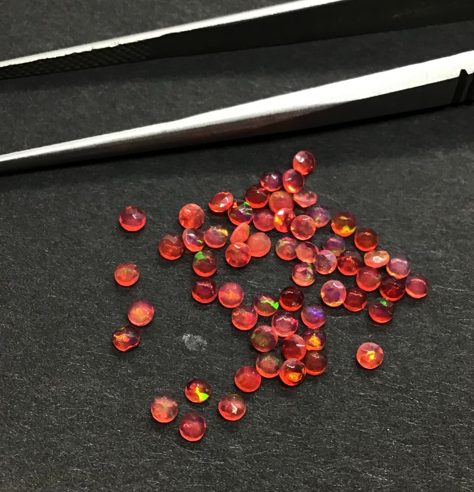 AAA Natural Ethiopian Red Fire Opal Round Cut Loose Gemstone For All Jewelry