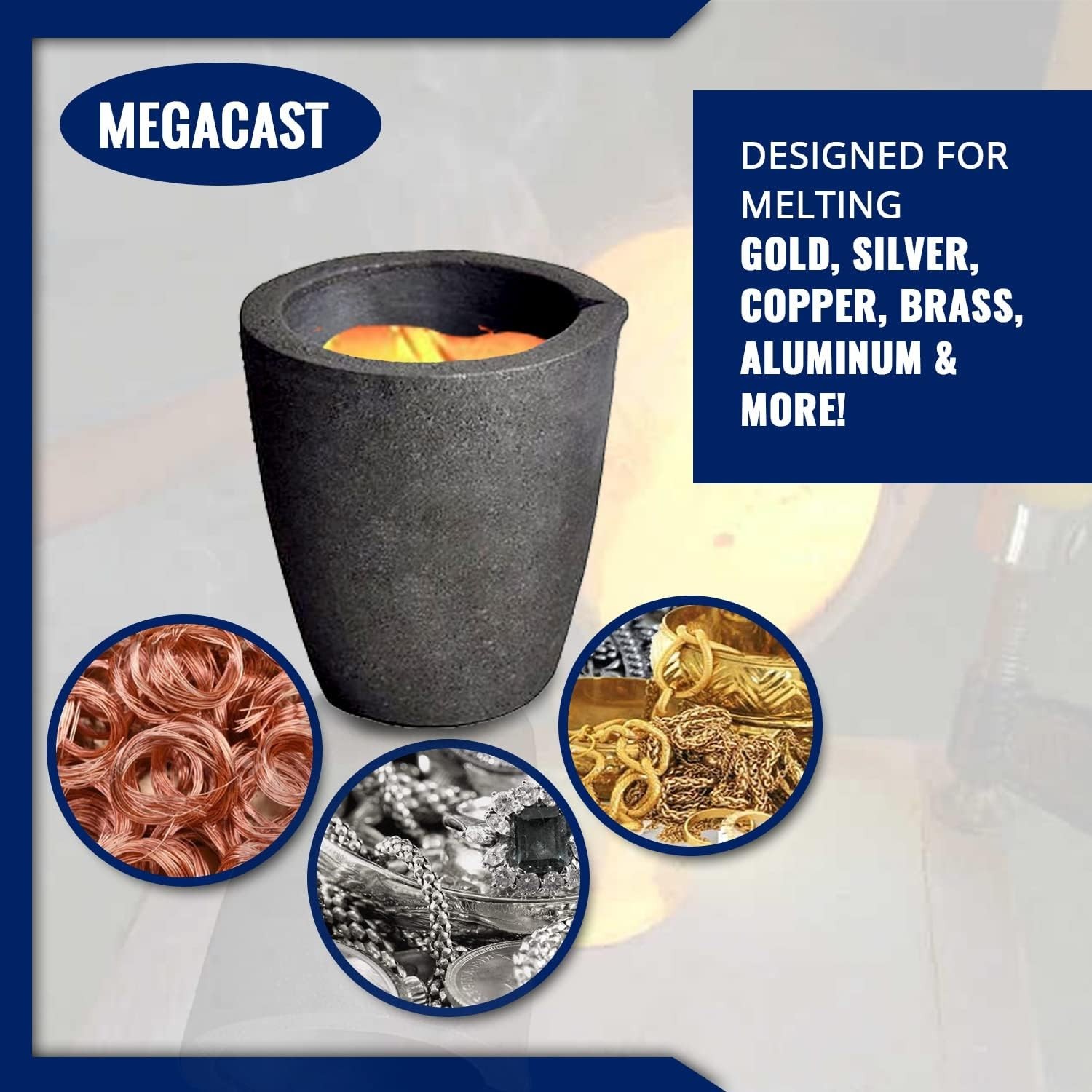 High Heat 4KG Graphite Crucible for Efficient Metal Casting & Refining