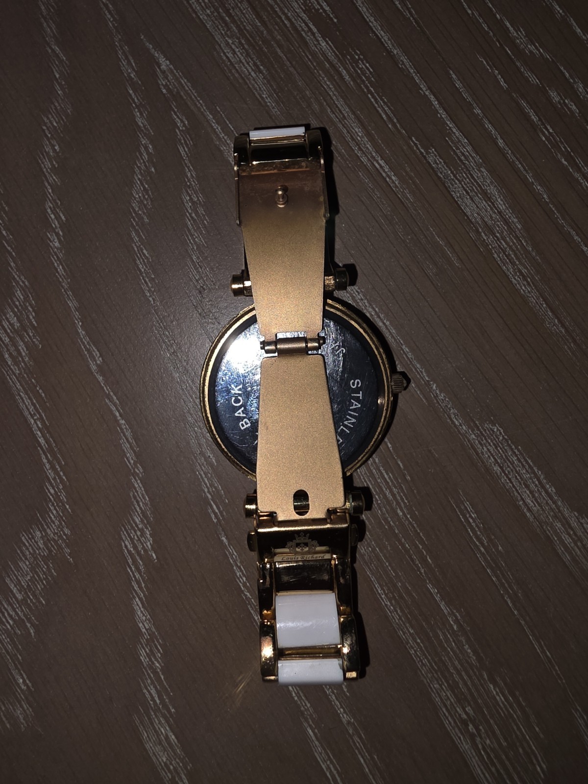 Louis Richard Women’s Quartz Analog Dress Watch Gold/White Bracelet 30mm