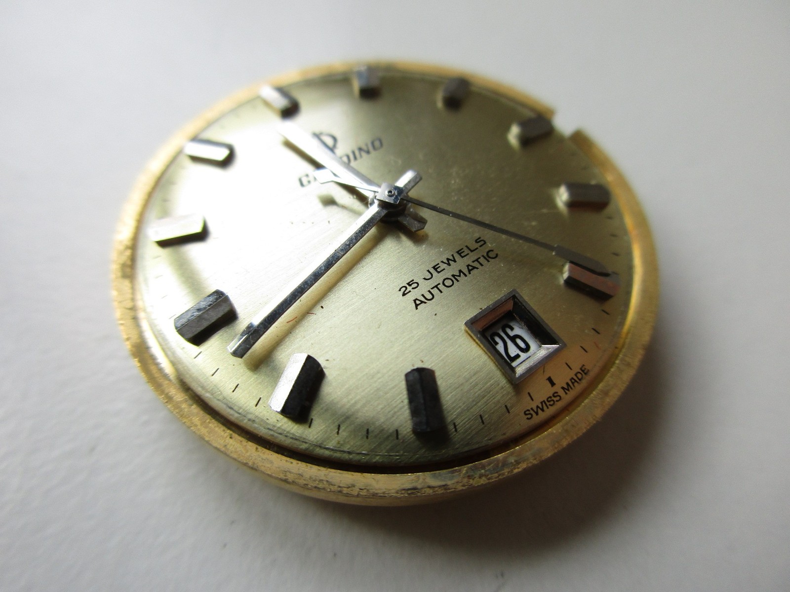 ETA cal. 2782 Swiss automatic watch movement dial & hands – date at 6 – running