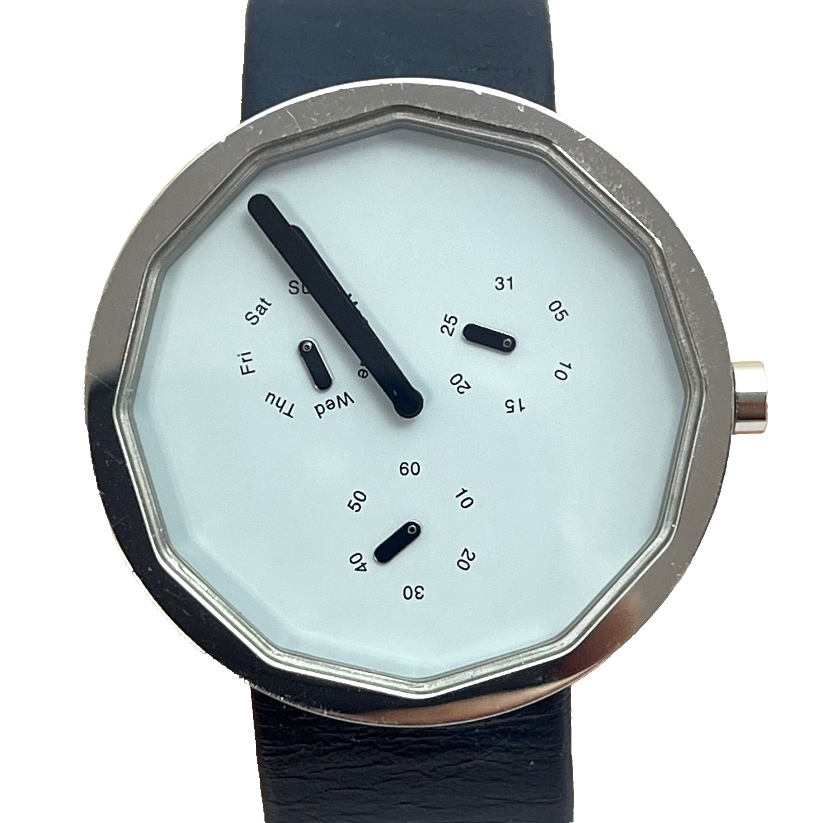 Seiko Issey Miyake Twelve365 NY0P051 Japan Day-Date Naoto Fukasawa Qz Watch#578B