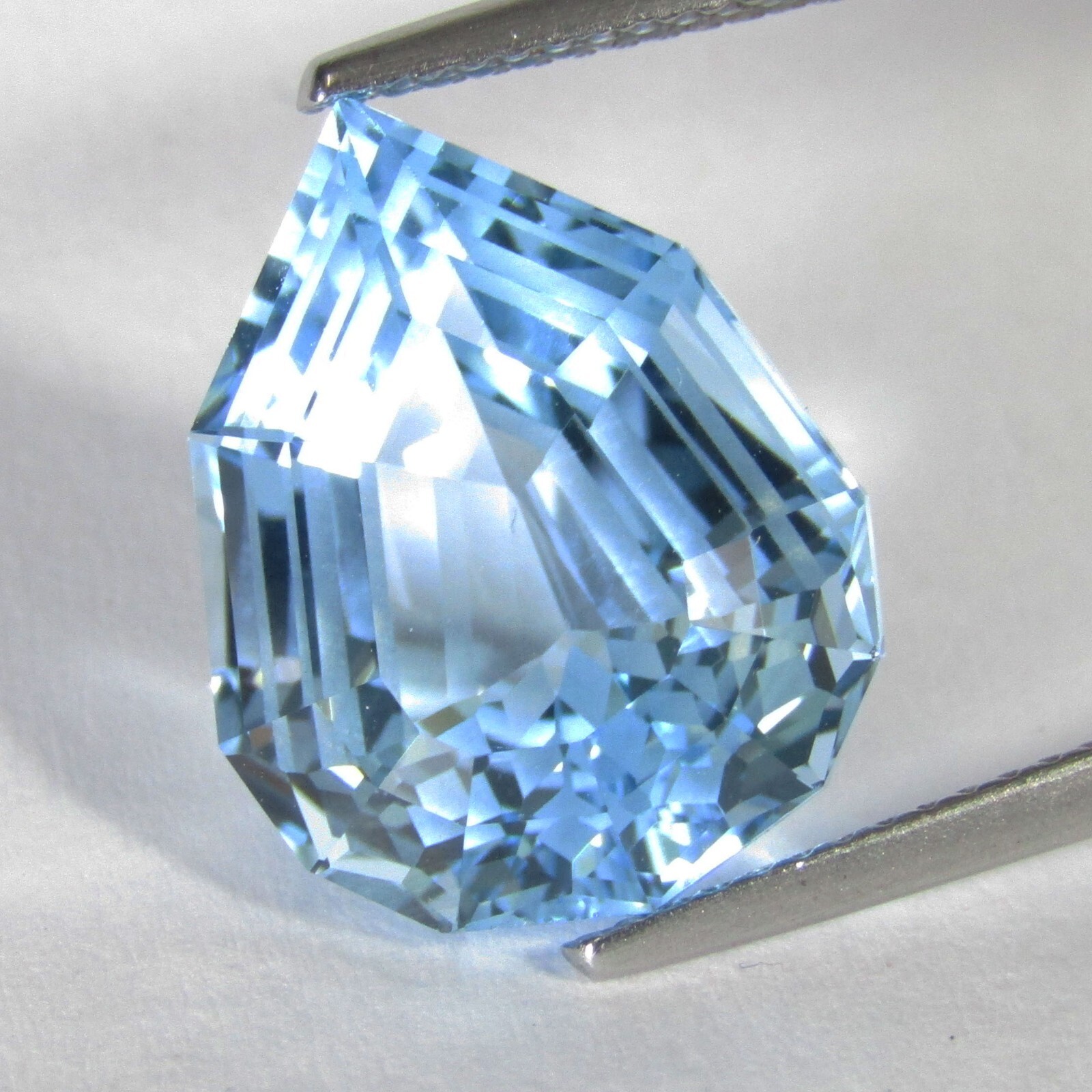13.45Cts Glorious Natural Baby Blue Topaz 16.3x13x9.2mm Pear Fancy Cut Gemstone