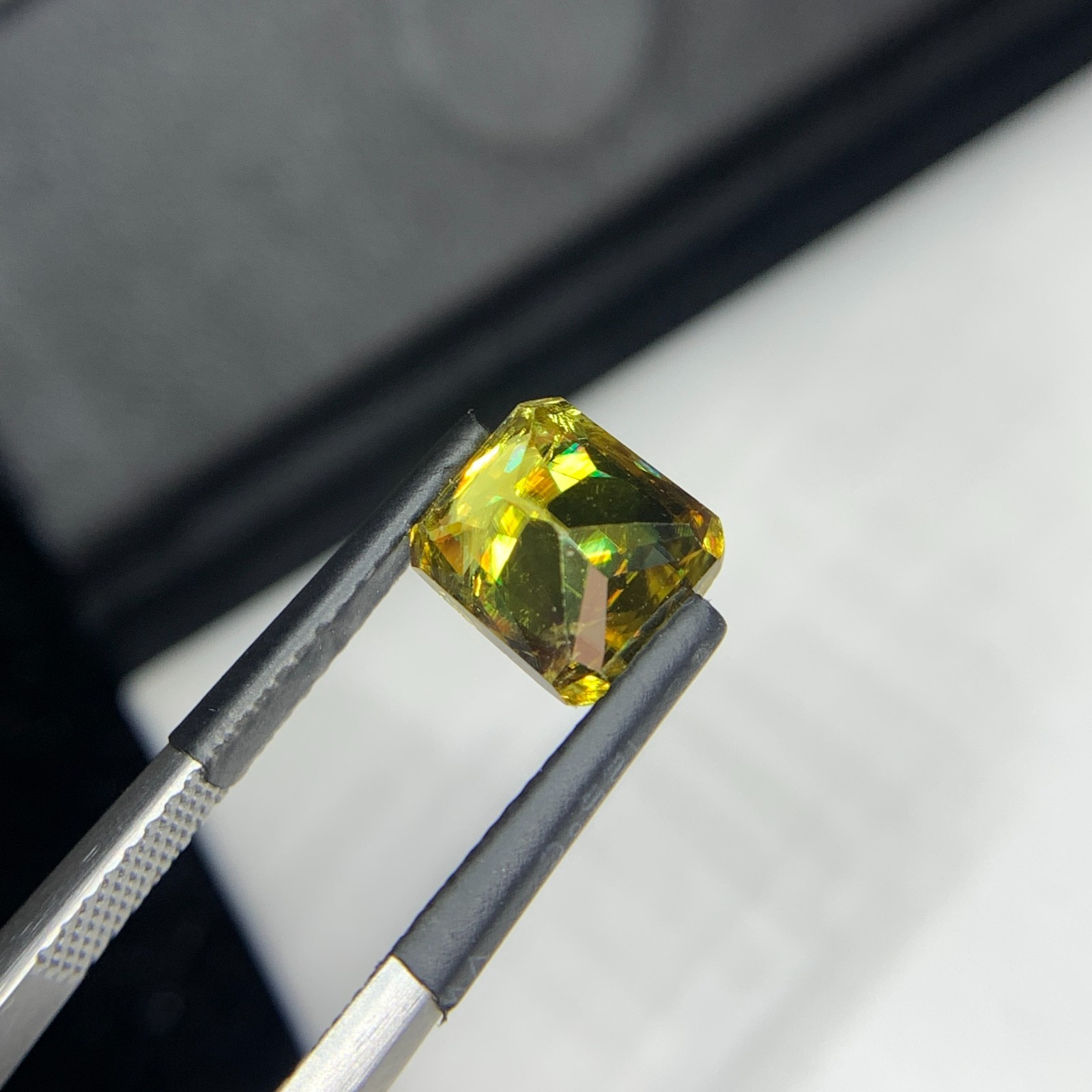 2.80 Carat Natural Brown Sphene Cushion Shape Faceted Loose Gemstone