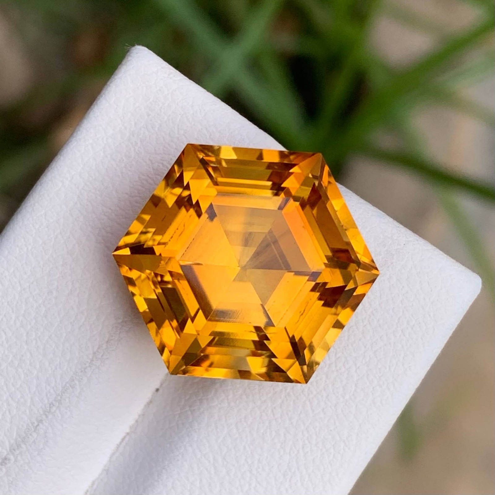 Natural Hexagonal Citrine 18.57 Ct Loupe Clean Africa Untreated Loose Gem