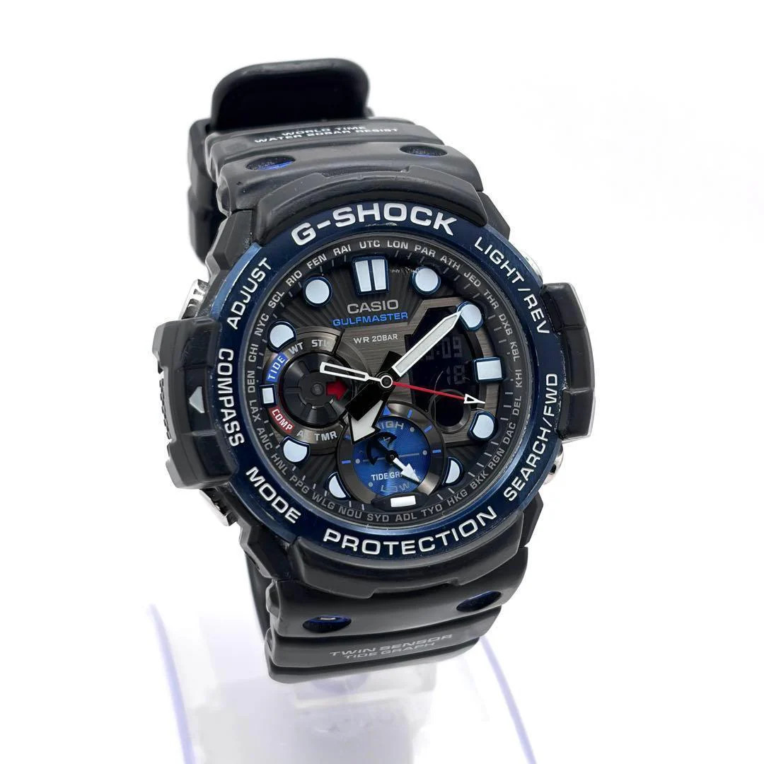 CASIO G-SHOCK GULFMASTER GN-1000B-1AJF Quartz Black Dial Blue Bezel 2.05in SS