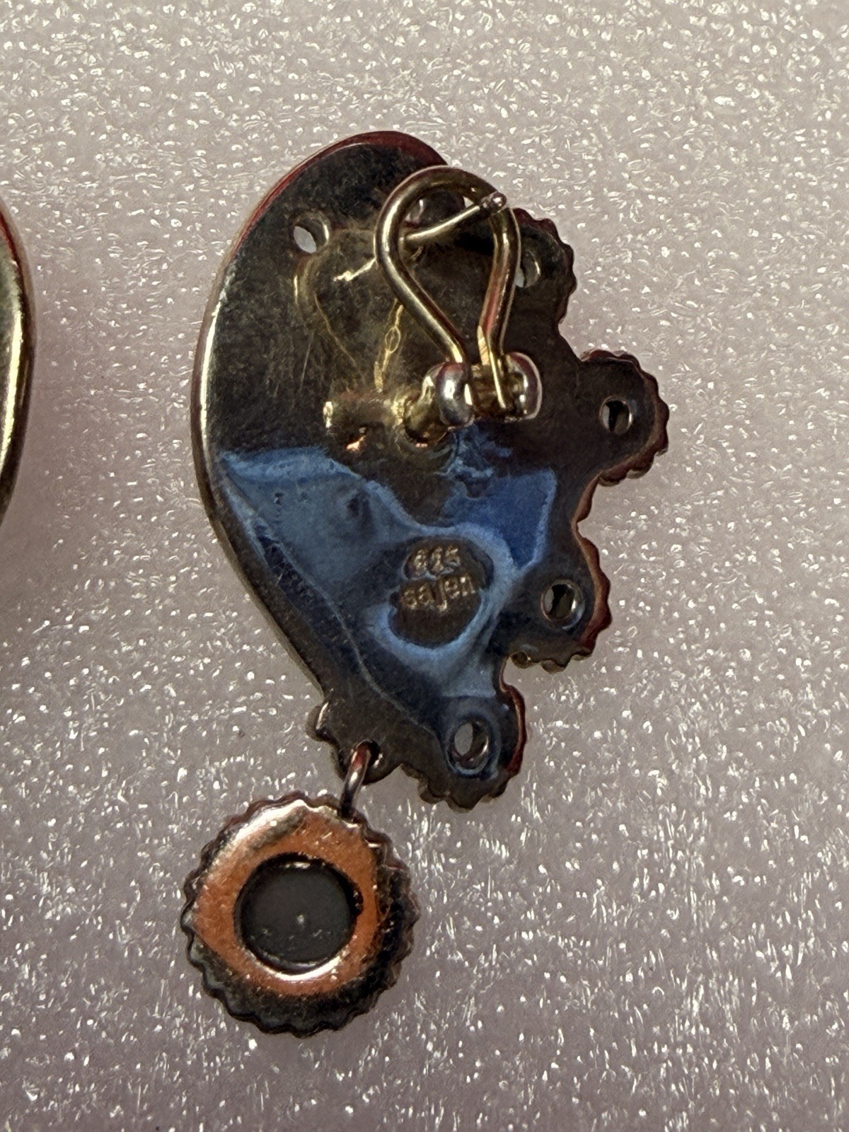Vintage Sajen 925 Sterling Silver Carved Goddess Face Earrings