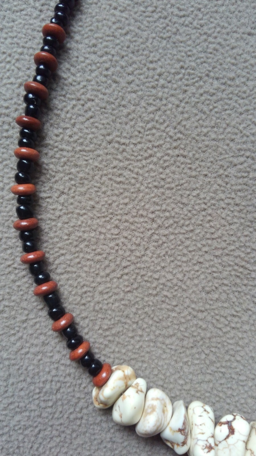 Buffalo Turquoise Necklace / 19 1/2 Inch Handmade Nugget Necklace