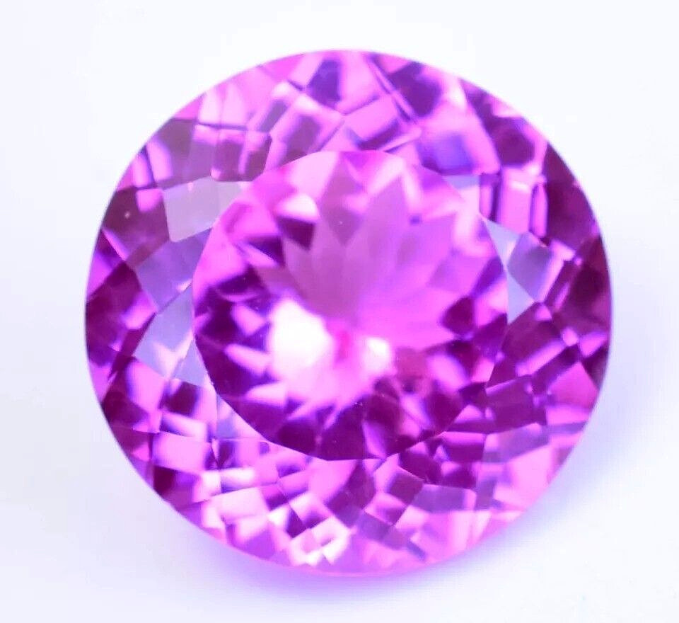 Natural Mogok Pink Ruby 12.40 Ct Round Cut Certified Flawless Loose Gemstone