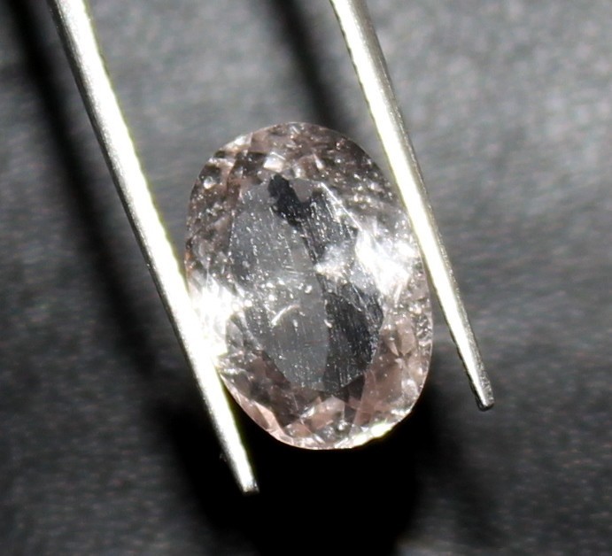 Natural Morganite Gemstone, 16×10 mm Faceted Oval Pink Loose Stone For Jewellery