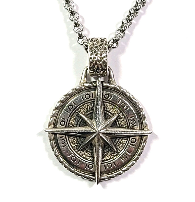 Clocks & Colours North Star Sterling Silver Pendant with Necklace 25.5″