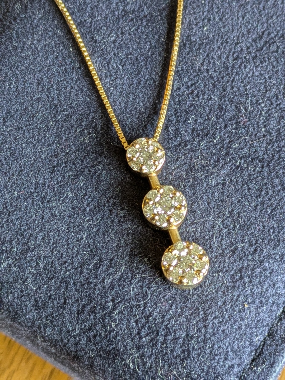 14k Yellow Gold And Diamond Contemporary Pendant