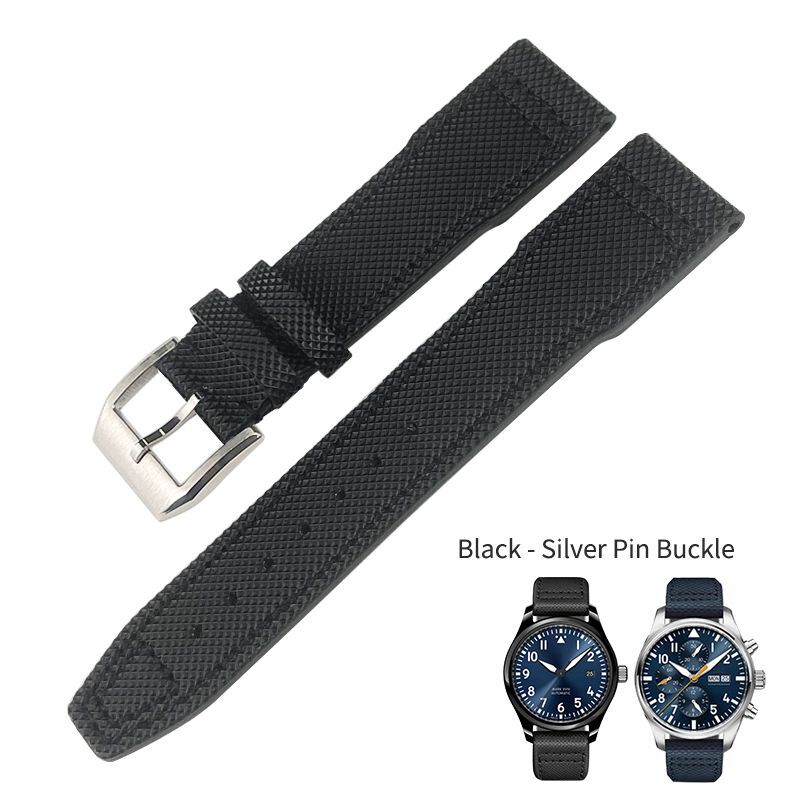 20 21mm Leather Nylon Watch Strap Fits IWC TOP GUN Big Pilot SPITFIRE Mark 18