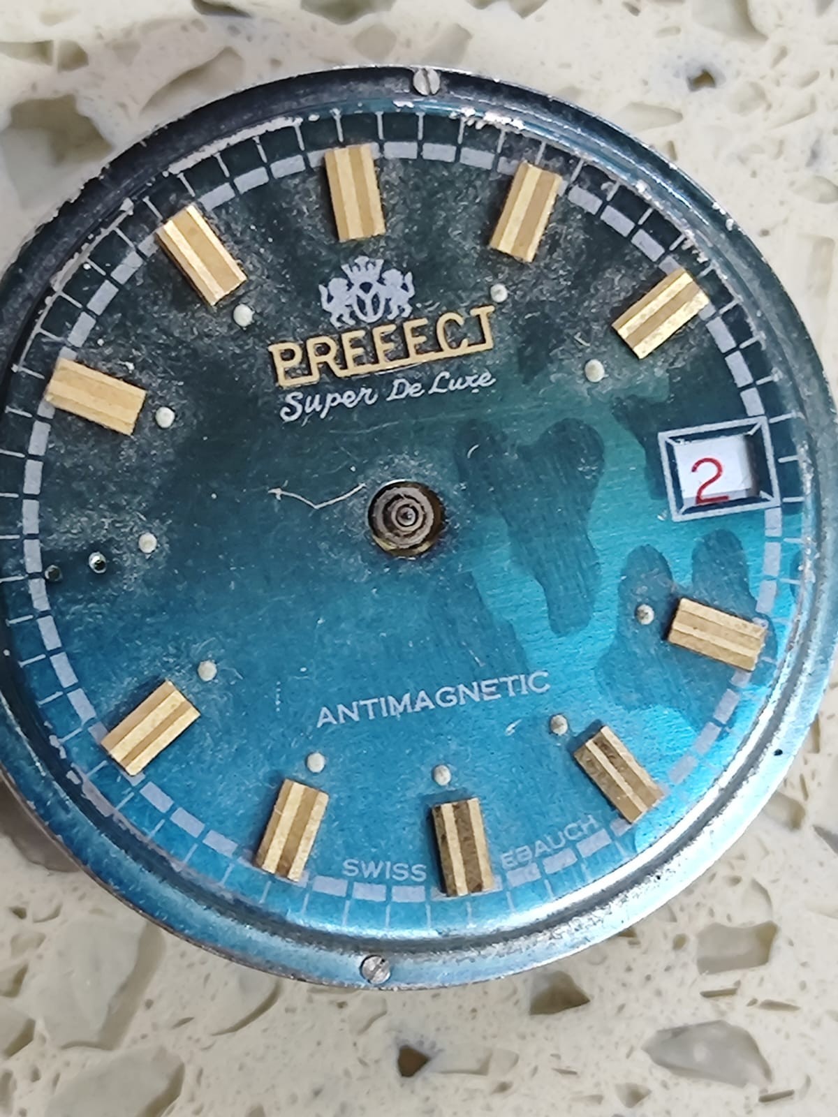 BF 866 Movement with Dial Not work balance Good Used for parts Vintage