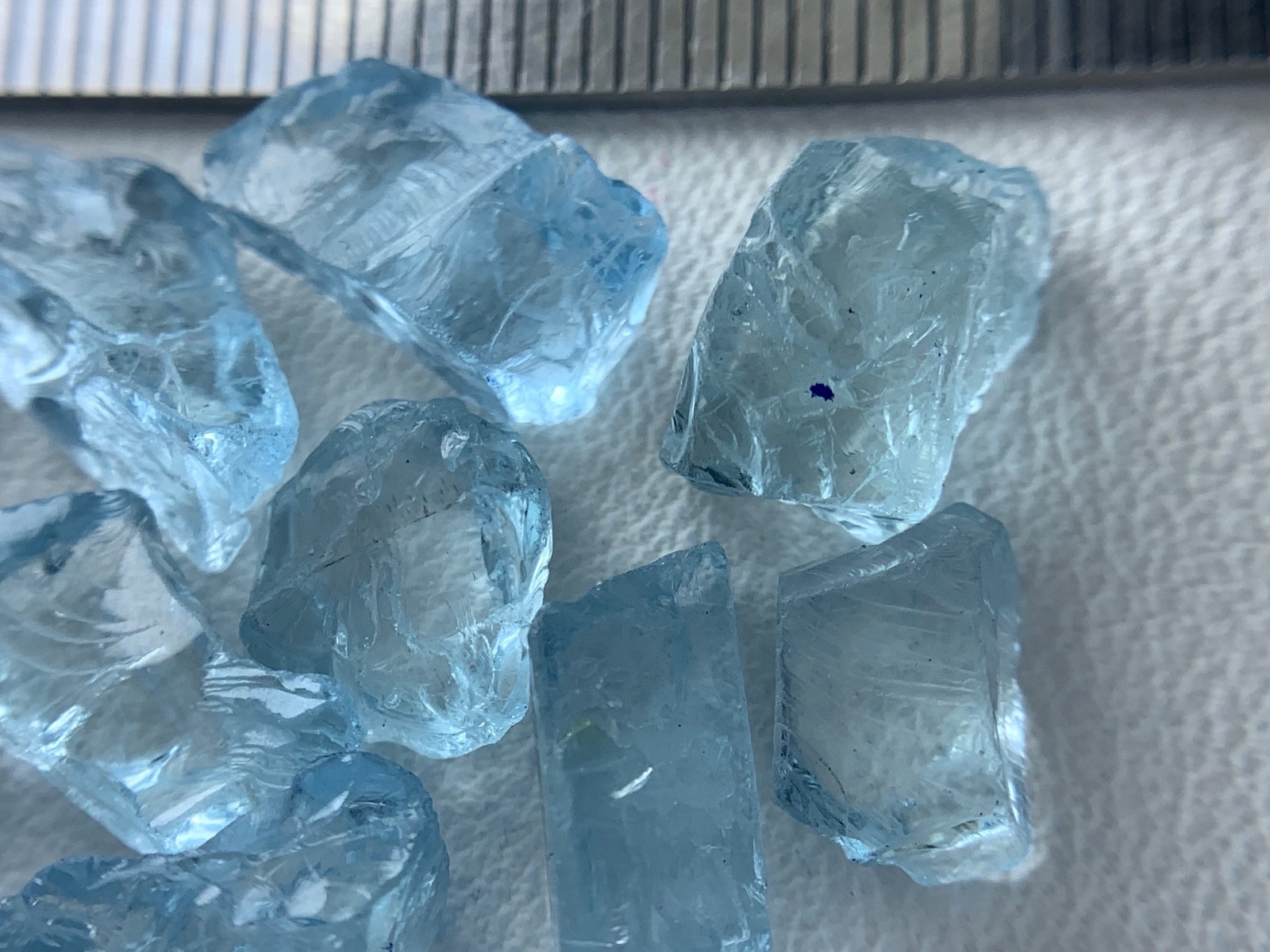 10.60 gram Gorgeous Nice Color Aquamarine lot from Mozambique
