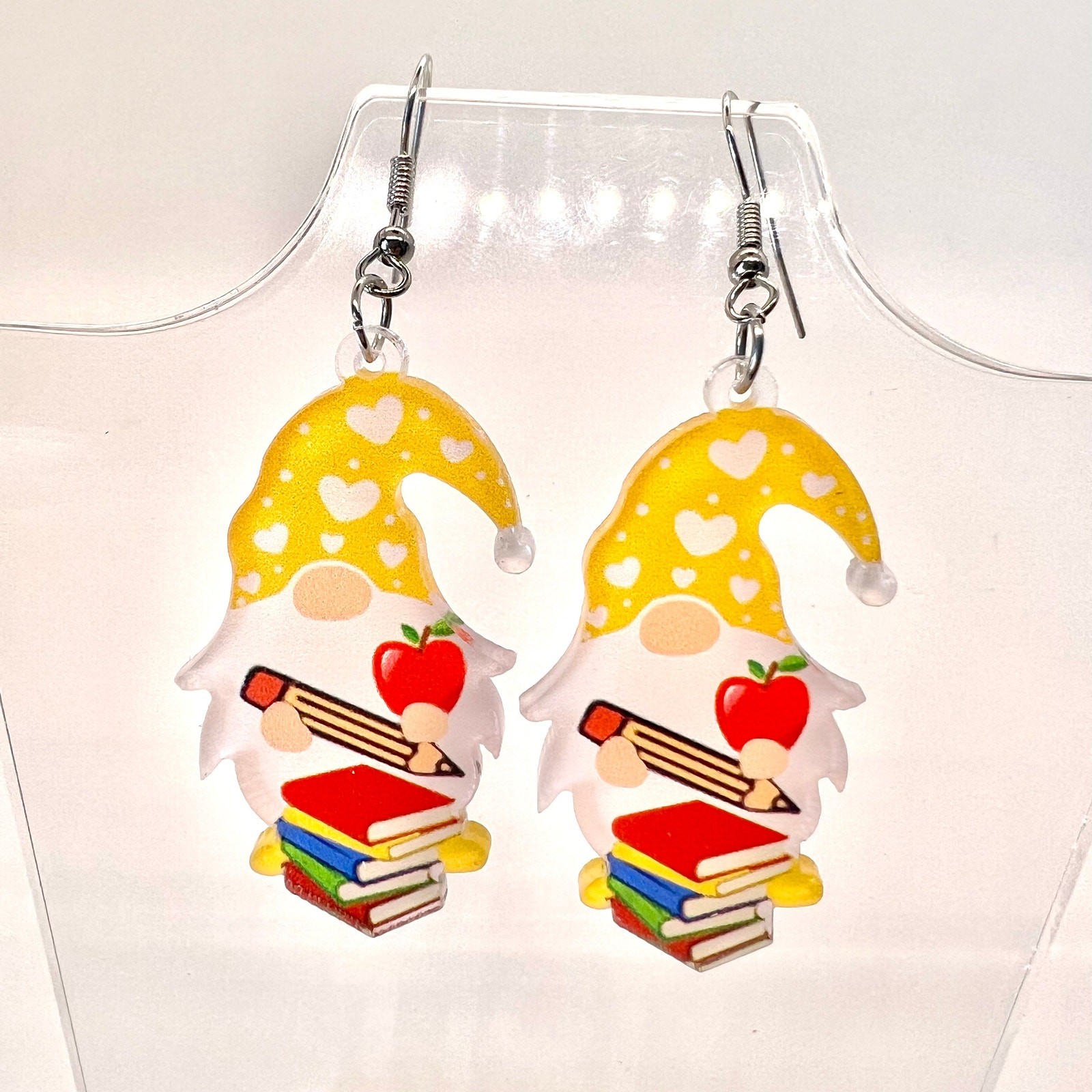 Teacher Gnome Earrings | Back to School Jewelry | Cute Educator Gift Earrings