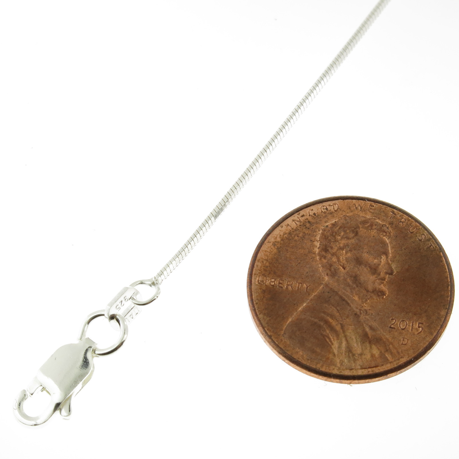 925 Sterling Silver Diamond Cut Snake Anklet Stamped .925 Italy