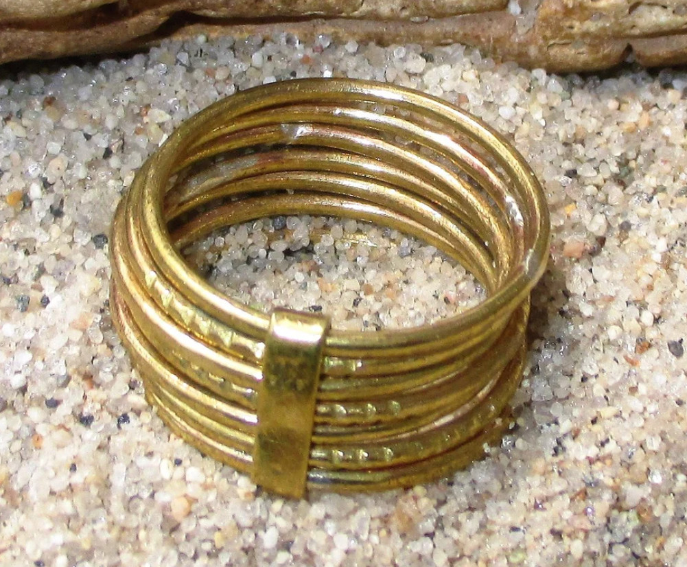 Brass Seven-Day Blessing Ring Spinner Ring Handmade Ring Antique Ring For Women