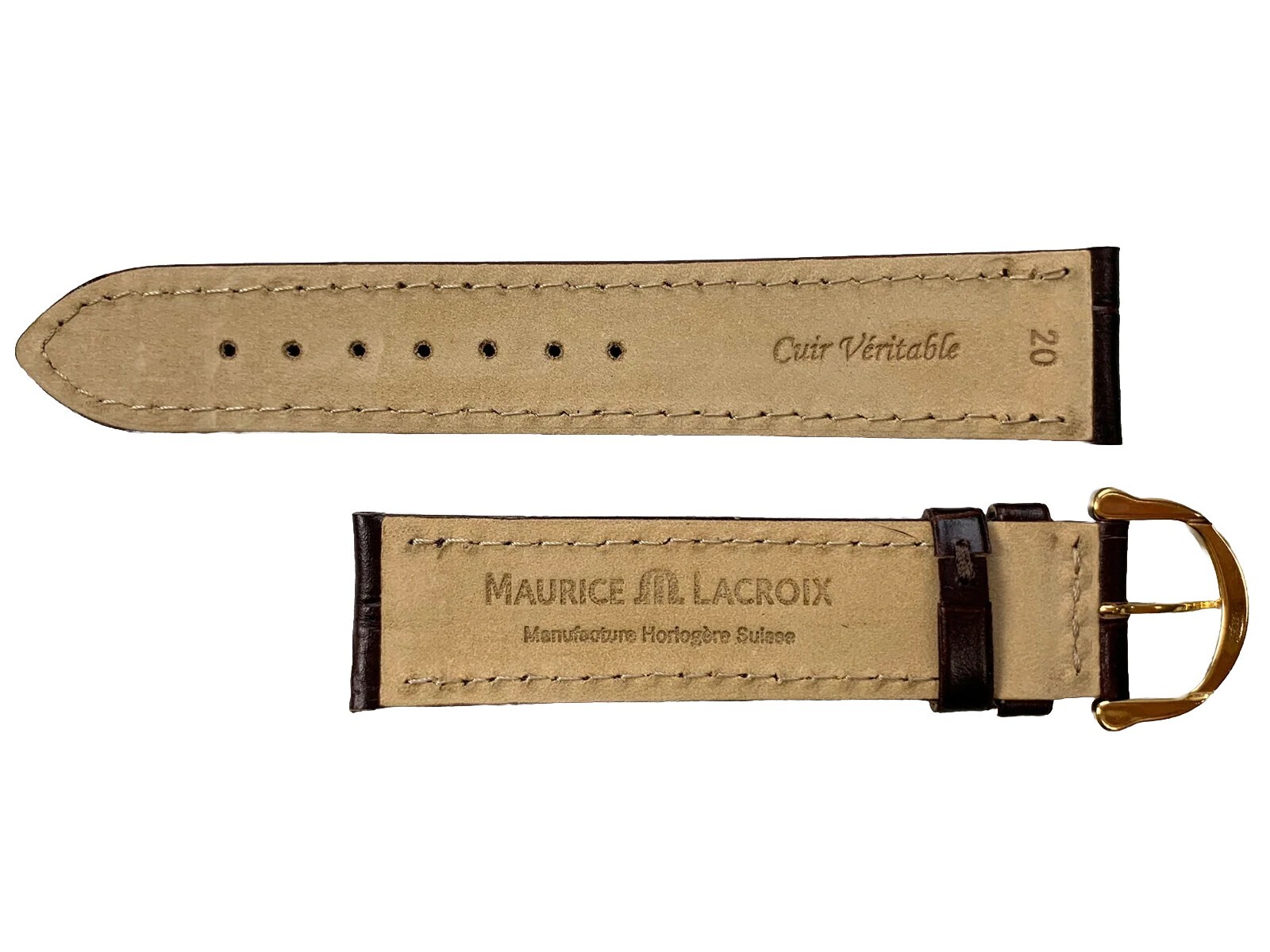 Maurice Lacroix Kroko Grain Uhrenarmband 16,18,19,20mm braun schwarz blau / 95