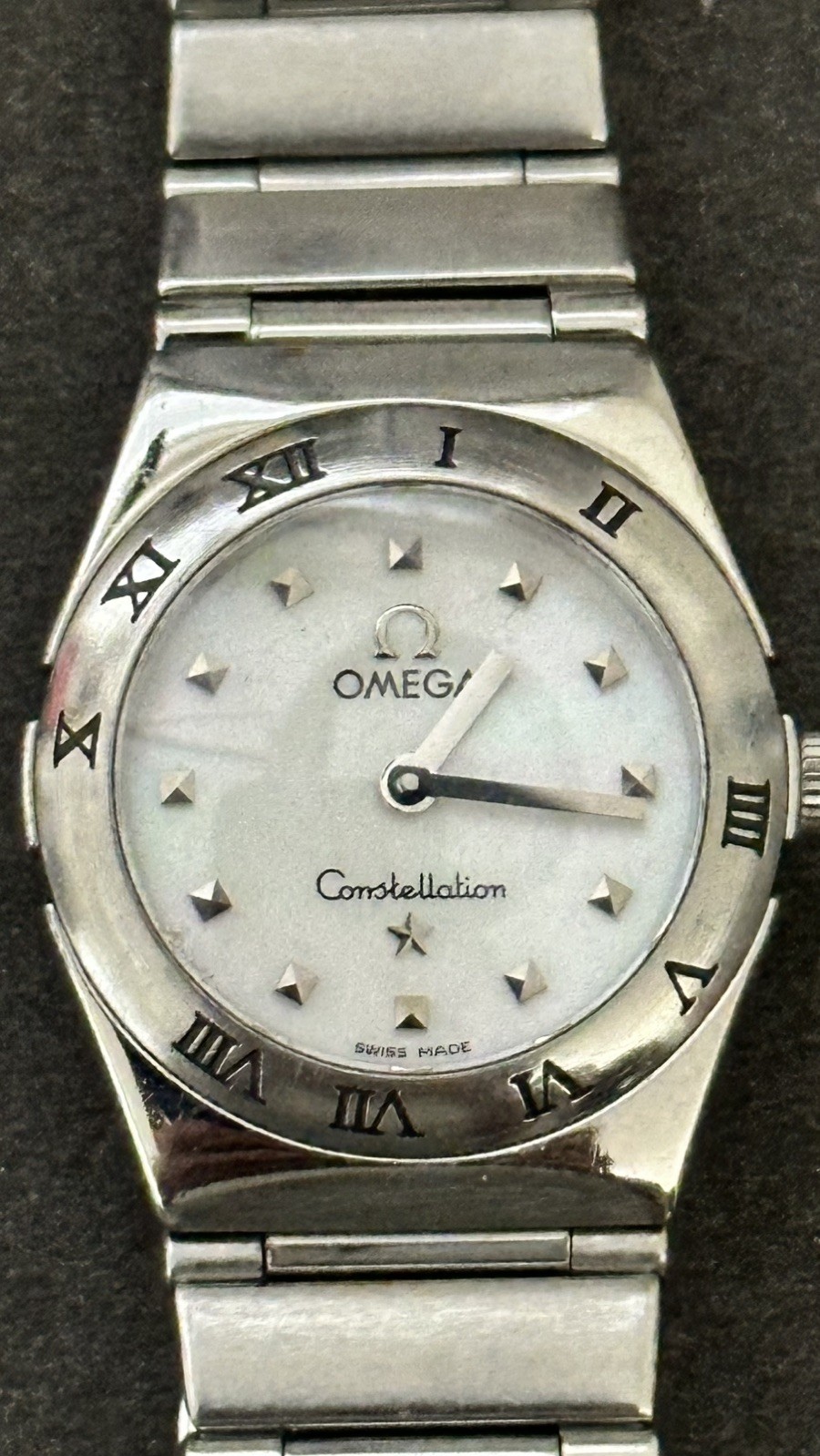 Omega Constellation 22.5mm Quartz Women’s Stainless Steel Watch White Dial