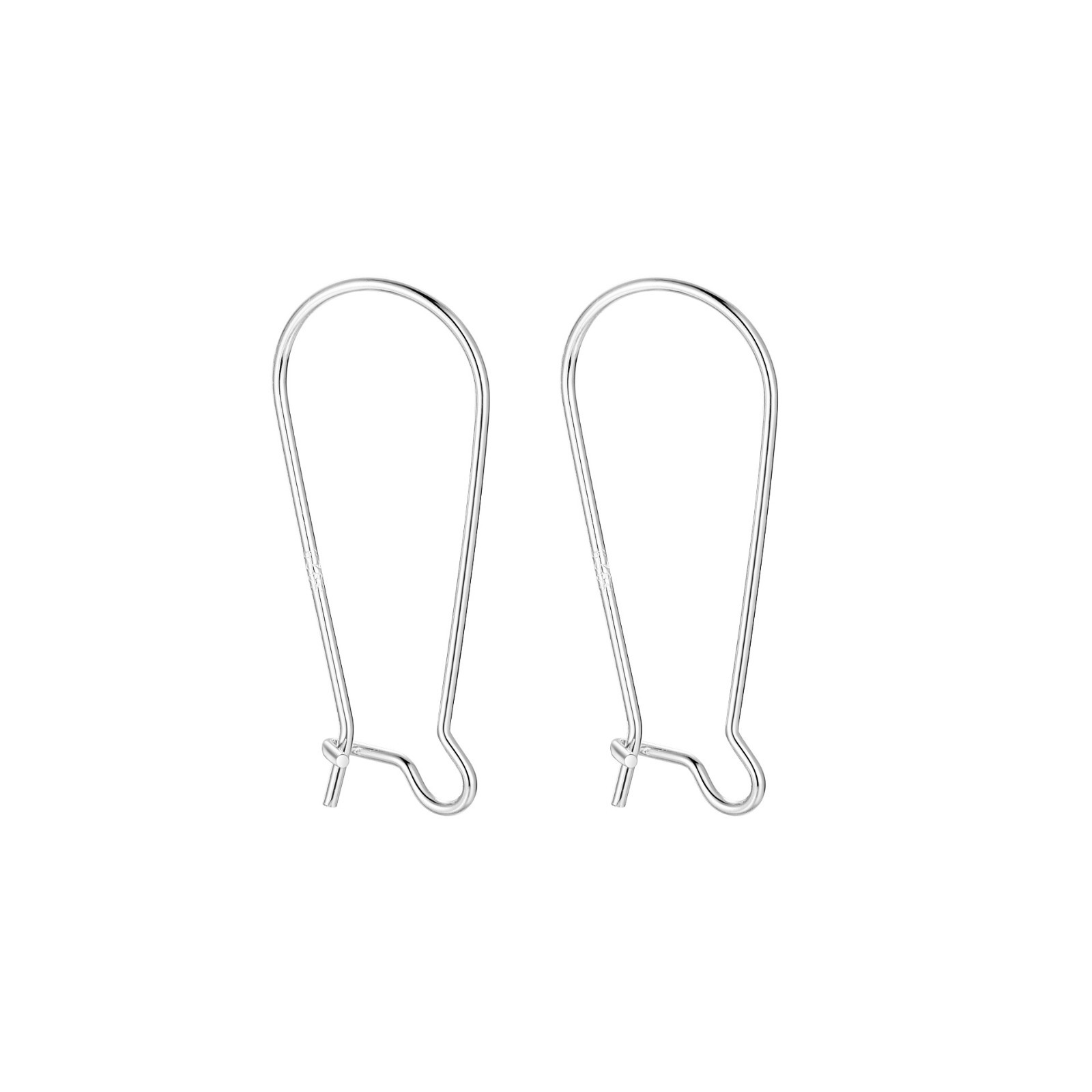 925 Sterling Silver Kidney Earwire Hook Drop Earring Findings 2pcs/A Pair DIY