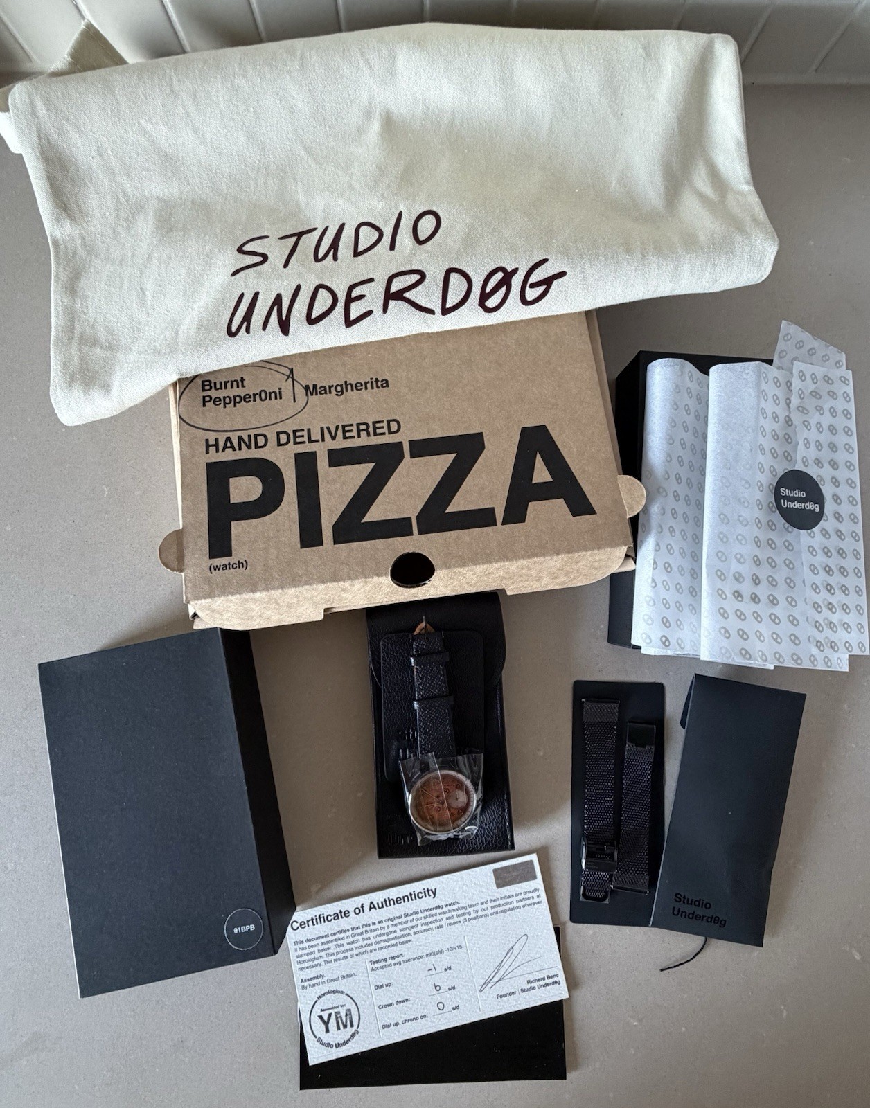 New Studio Underdog x Time + Tide Burnt Pepperoni Pizza Limited Exclusive Gen 3